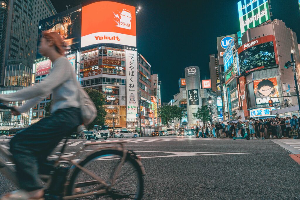 夜のスローシャッター