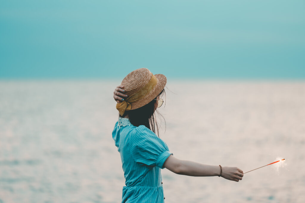 海で撮ったポートレート