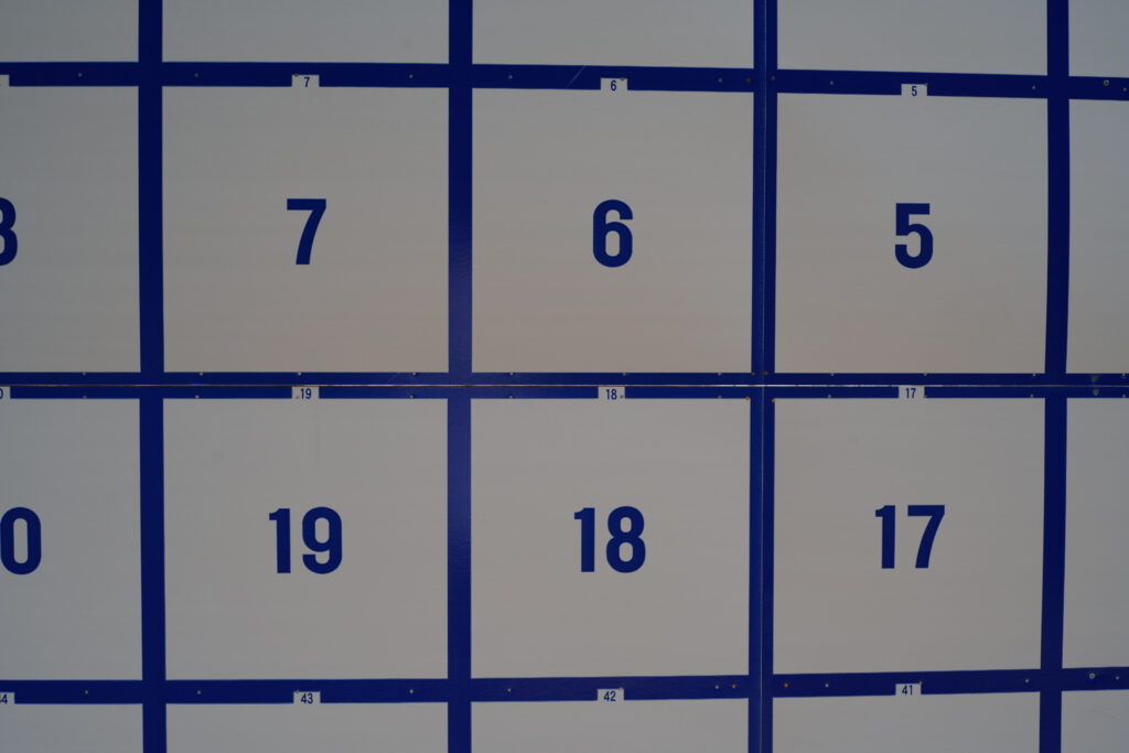A bulletin board for posting election posters