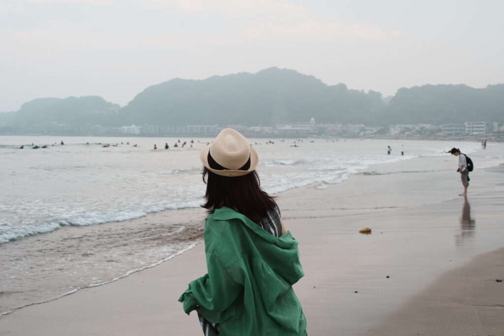 girl in the sea