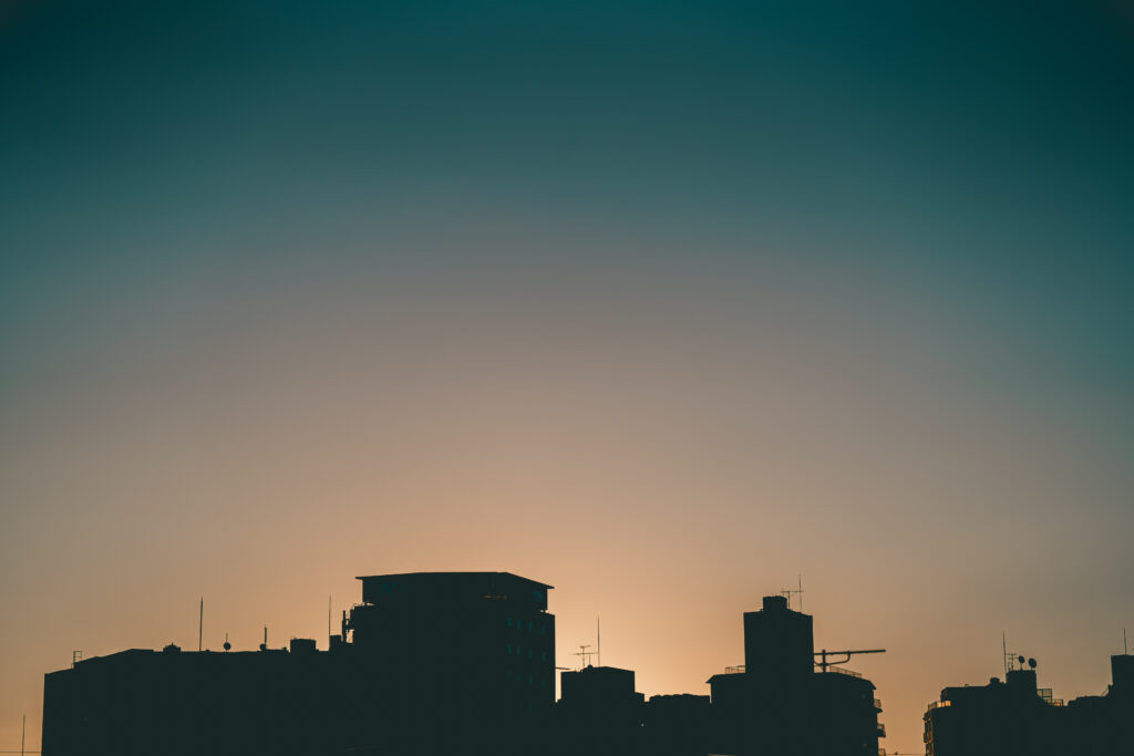 朝焼けの空