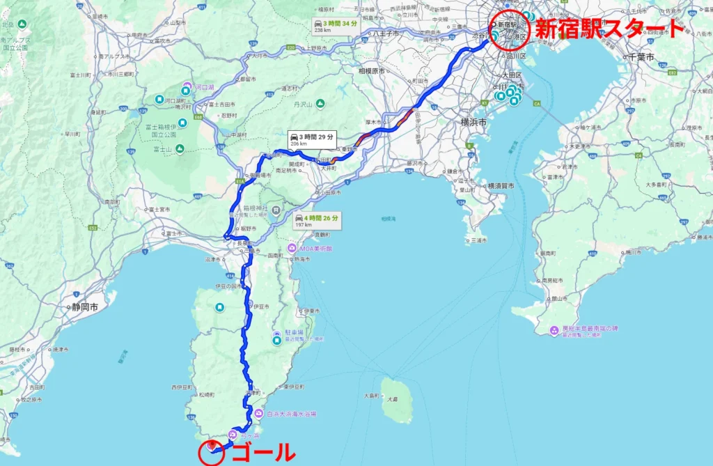 ユウスゲ公園までのルート