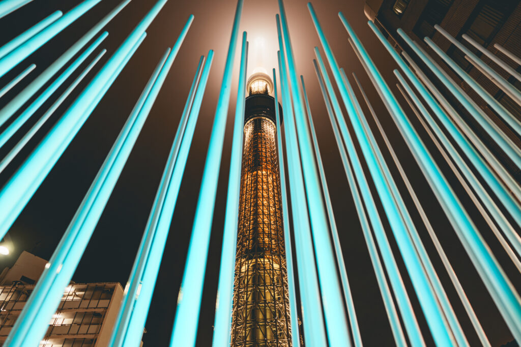 ポールとスカイツリーの画