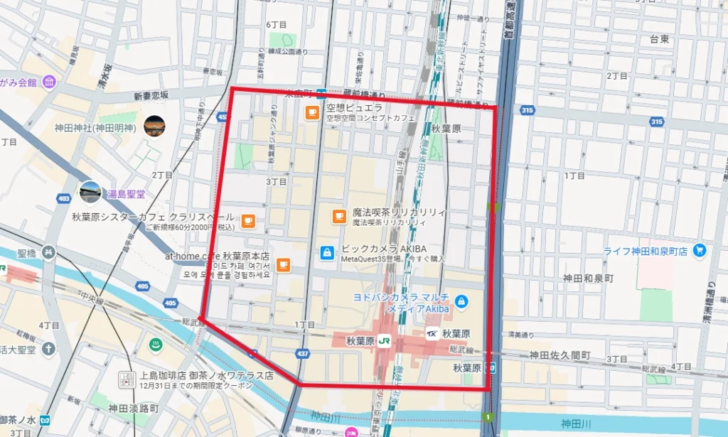 秋葉原外周スナップのコース